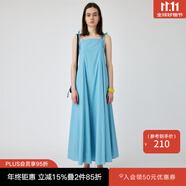moussy 女裝新款夏日清爽大露背大擺吊帶連衣裙010GSS30-1890 115花紋藍(lán)色 S 00001