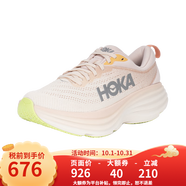 HOKA ONE ONE 女款 Bondi 8邦代8輕便緩震慢跑鞋運(yùn)動(dòng)鞋 1127952女款CMV-乳白色/香草色 40 (US8 40)