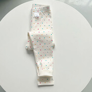 女童2026秋季薄款七分褲中大童打底褲女孩磨毛保暖秋褲女寶高彈褲 彩波點(diǎn) 110 （適合身高95-105cm