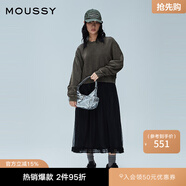 moussy 新品甜美日系風拼接衛(wèi)衣裙連衣裙女028HA980-2181 020黑色 均碼 00020/F