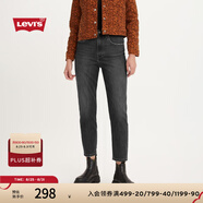 Levi's【特價(jià)來(lái)襲】李維斯女士老錢(qián)風(fēng)美式復古休閑cleanfit牛仔褲 灰黑色 24 (27)