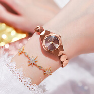 勞士頓（ROSDN） 手表女簡(jiǎn)約防水石英表女表雙日歷女士手表圣誕新年禮物送女友