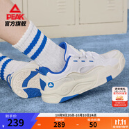 匹克態(tài)極漫游板鞋男秋季鞋新款休閑鞋情侶百搭厚底增高運(yùn)動鞋子男 【男款】大白/暗藍(lán)-網(wǎng)面款 39