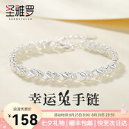 圣雅羅999純銀手鏈女幸運(yùn)兔時(shí)尚首飾品手串女七夕情人節(jié)禮物送女友 幸運(yùn)兔手鏈