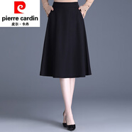 皮爾卡丹（pierre cardin）氣質(zhì)a字女裝2025春秋季高腰包臀修身中長過膝套裝傘裙針織 黑色(裙長66cm) 小個子春秋款 L