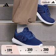 adidas CORERACER隨心暢跑網(wǎng)面休閑跑步鞋男子阿迪達斯官方輕運動 深藍色/藏青色   43