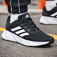 阿迪達斯 （adidas）官方艦店男鞋 新款運動鞋舒適透氣休閑鞋子耐磨防滑跑步鞋慢跑鞋網(wǎng)面透氣/黑白時尚41