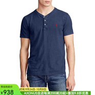 Polo Ralph Lauren夏季短袖T恤男士針織衫小馬刺繡亨利衫男士夏裝【情人節禮物】 Cruise nvy S（胸圍88.9-94厘米）
