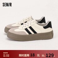 Semir女鞋德訓(xùn)鞋秋季休閑運(yùn)動(dòng)鞋板鞋女SFYM233655 白色 38