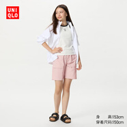優(yōu)衣庫童裝男童女童尼龍休閑短褲沙灘褲戶(hù)外防水輕薄半褲474585 11 粉紅色 110