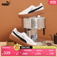 彪馬（PUMA）復(fù)古增高厚底松糕鞋女子新款休閑鞋PLATFORM 365830 白-黑色-15 37.5