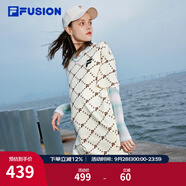 FILA FUSION 斐樂潮牌女子針織連衣裙夏新款寬松潮流運動裙子 仿古白-IV（寬松版型） M 165/84A