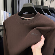 金盾（KIN DON）2025秋冬新款加絨加長(cháng)袖T恤男士韓版中青年百搭圓領(lǐng) 打底衫 咖色 2XL