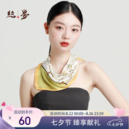 絲界2025新款真絲絲巾女四季百搭小方巾100%桑蠶絲印花職場(chǎng)通勤領(lǐng)巾