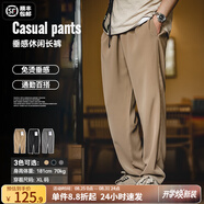 馬登工裝美式卡其垂感休閑褲老錢(qián)風(fēng)抗皺免燙西褲薄款直筒長(zhǎng)褲子男秋季 卡其色 /松緊腰/夏日/百搭/英倫風(fēng) L