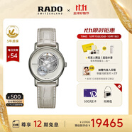 雷達（RADO）瑞士手表鉆霸系列鏤空機械女表皮帶時尚休閑