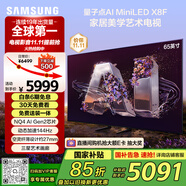 三星（SAMSUNG）65X8F 65英寸 量子點 AI Mini LED藝術(shù)電視 壁紙電視 超薄平嵌 144Hz QA65QNX8FAJXXZ【國家補貼】
