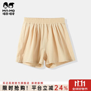 瑁恩·瑁愛（Mn·Mo）愛女童短褲夏季兒童彈力棉薄款中小童休閑褲寬松外穿七分褲 【純棉】童心夢想(米色) 150 建議身高140cm左右
