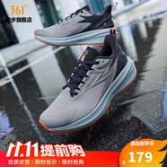 361°【雨屏7】男鞋運動(dòng)鞋秋季新款防潑水加絨361度男常規跑鞋 鋅鐵灰/黑影藍 43