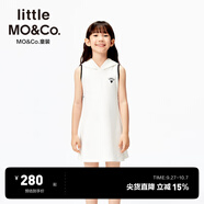 little MO&Co.防蚊 little moco童裝25夏新款女童連帽無袖背心連衣裙KBE2DRS015 本白色 140 140/68