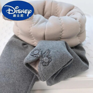 迪士尼女童棉褲三層夾棉加厚純棉打底褲國風(fēng)兒童棉保暖褲子一條過(guò)冬 中灰蠶絲夾棉中國結 140