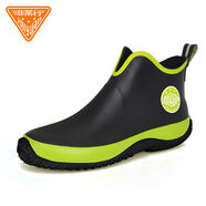 語(yǔ)森憶雨鞋男水鞋雨靴時(shí)尚男款晴雨鞋防滑防水鞋低幫套鞋膠鞋潮流 黑綠運(yùn)動(dòng)款雨靴 男款41