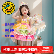 G.DUCKKIDS洛麗塔公主裙女童連衣裙夏季蓬蓬裙兒童裙子夏天生日禮服裙春秋裝 038款公主裙+發(fā)箍+配飾三件套 110 尺碼4~5歲【100-110cm】cm