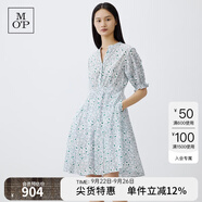 Marc O'Polo/MOP 2024夏季新款立領(lǐng)輕薄純棉短款收腰碎花顯瘦連衣裙女收腰 印花M01 XXS /155