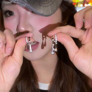 愛(ài)芙爾飾品小紅書(shū)爆款銀色幾何水滴耳環(huán)女2025新款爆款小眾設計耳針時(shí)尚氣質(zhì) H型水滴耳環(huán)一對