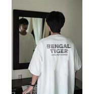 雪衣王 270g重磅像素風(fēng)印花t恤男短袖夏季美式男生圓領(lǐng)體恤 白色 L