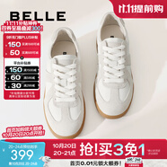 百麗（Belle）散文詩復古德訓鞋女2025簡約百搭情侶同款休閑鞋B0992AM5預售 【翟瀟聞同款】灰色-女款 37 (235mm)
