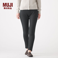 無(wú)印良品 MUJI 女式 彈力 里抓絨 收腿褲 褲子 長(zhǎng)褲 休閑褲 炭灰色0A XS(150/80)