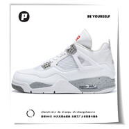 MNHK籃球鞋男AJ莆田運動(dòng)厚底實(shí)戰校園大巴黎經(jīng)典板鞋秋冬高幫氣墊鞋子 AJ4-奧利奧 【香港高端品質(zhì)】 42 【運動(dòng)鞋碼】