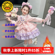 G.DUCKKIDS童裝洛麗塔公主裙女童連衣裙秋冬季加絨加厚玲娜貝兒生日禮服兒童 8818粉色洛麗塔【加絨款】 150 尺碼11~12歲【140-150cm】