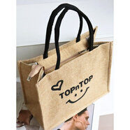 其他家帆布包包百搭女士托 托特包麻布手提包購物袋大容量拉煉 煉 升級大號【TOPnTOP笑臉_拉煉_煉_】