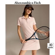 ABERCROMBIE & FITCH女裝24夏款經(jīng)典小麋鹿甜美氣質(zhì)POLO翻領連衣裙KI159-4142 淺粉色 XXS 150/80A 短版