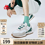 KAPPA卡帕男鞋運動鞋男2024春季新款透氣跑步休閑鞋時尚情侶老爹鞋子男 月灰色 35
