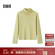 森馬（Semir）森柔毛衫|毛衣女基礎(chǔ)款高領(lǐng)緊身2024冬季純色套頭衫109724107011