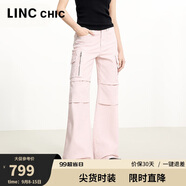 金羽杰2025年春季新品工裝感牛仔褲女長款休閑直筒寬腿薄褲子S251JE006Y