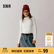 森馬（Semir）森柔毛衫|毛衣女基礎款高領(lǐng)緊身2024冬季純色套頭衫109724107011