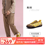 駱駝（CAMEL）【月牙】德訓(xùn)鞋男女鞋2025年春季新款復(fù)古休閑鞋板鞋情侶款 L15S577059C男款 黃/棕 38