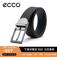 愛(ài)步（ECCO）男士皮帶 金屬針扣腰帶男 皮帶 9105892 黑色/午夜藍(lán)910589291158 100cm