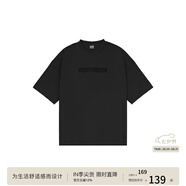 BODYDREAM索羅娜涼感短袖男夏季重磅破洞情侶裝t恤五分袖休閑上衣 黑色（涼感） 2XL