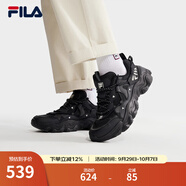 斐樂（FILA）休閑鞋貓爪鞋5代運動鞋春季新款男鞋老爹鞋 黑-BK 43