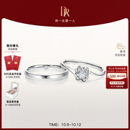 DR現(xiàn)貨雪吻求婚鉆戒鉑金B(yǎng)ELIEVE經(jīng)典款 結(jié)婚鉆石戒指節(jié)日節(jié)日禮物 告白對戒*6分H色SI1+浪漫誓約男戒
