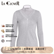 LA CLOVER19AW泡沫之戀系列小高領(lǐng)長袖莫代爾打底保暖衣LC72JQ2 灰色 S /160