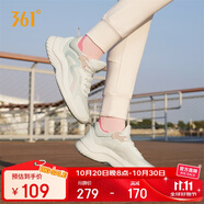 361°運動鞋女秋季網布透氣健身輕便休閑厚底慢跑步鞋子女682232210-1