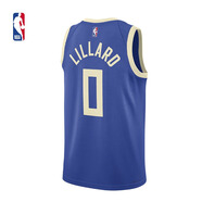 耐克耐克NBA官方-杜蘭特詹姆斯球星速干球衣籃球服運(yùn)動(dòng)背心夏季 雄鹿-利拉德球衣 XL