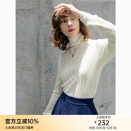 顏域氣質(zhì)高領(lǐng)打底毛衣女冬裝2023新款百搭修身顯瘦氣質(zhì)內(nèi)搭上衣 白色 M 38