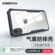 訊迪【氣囊防摔殼】適用蘋果xs手機(jī)殼 iphonexr保護(hù)套iPhoneX全包硅膠透明殼防指紋保護(hù)殼簡約手機(jī)套 iPhone XR【黑色-高透款】